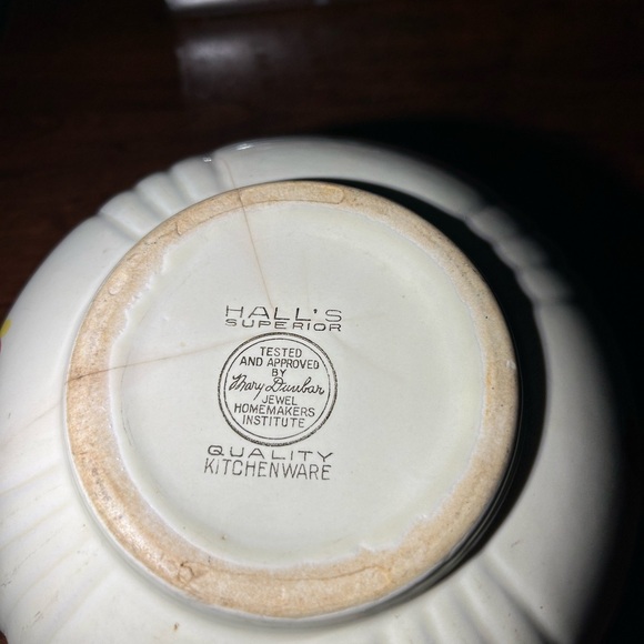 Vintage Kitchen Hall China Autumn Leaf Mixing Bowl 6" 1 Quart - Picture 4 of 5